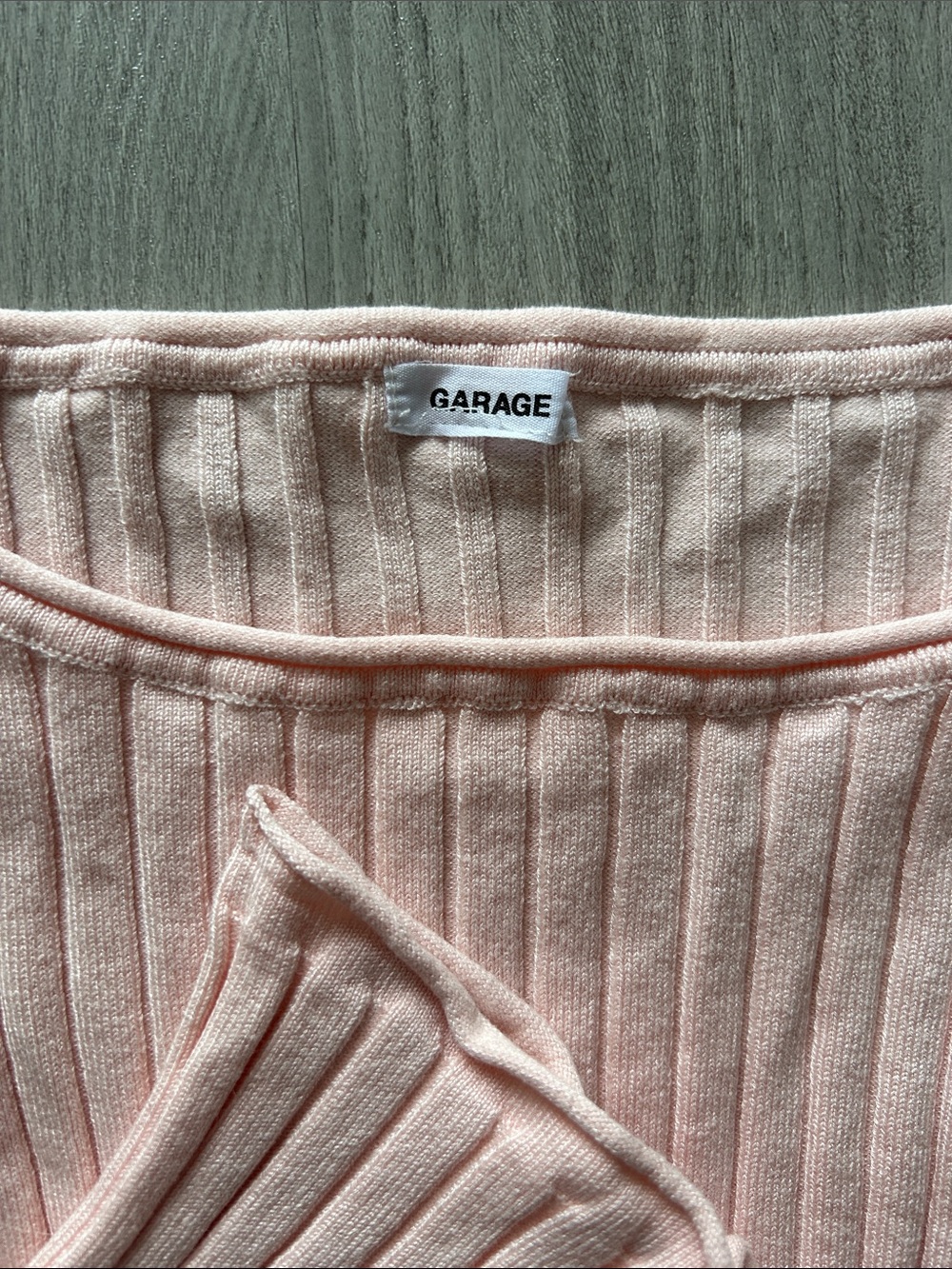 Garage Ribbed Knit Tank in Blush Pink